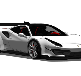 超精细汽车模型 法拉利488